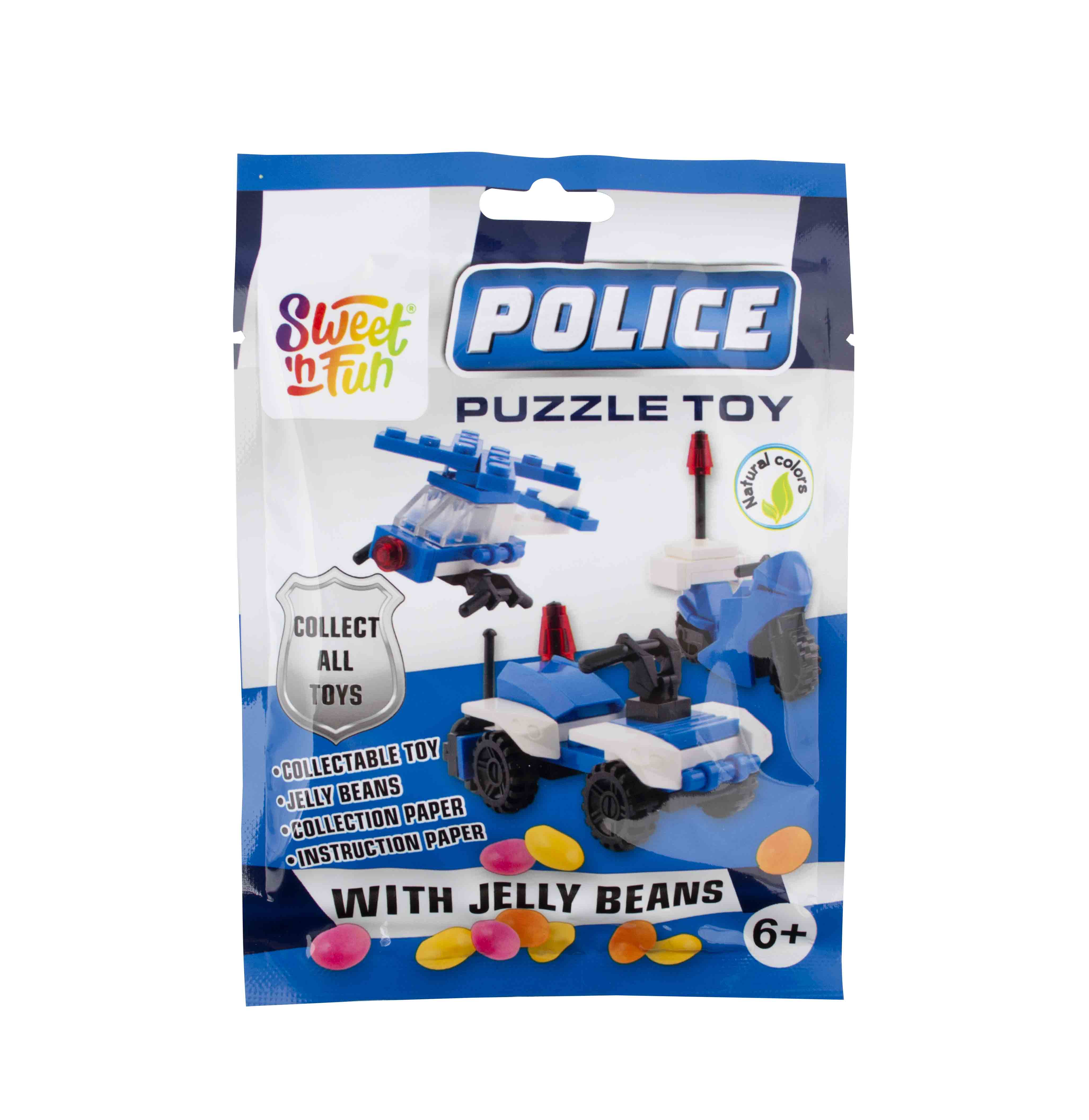 Police puzzle toy - skládací hračka s želé 5g
