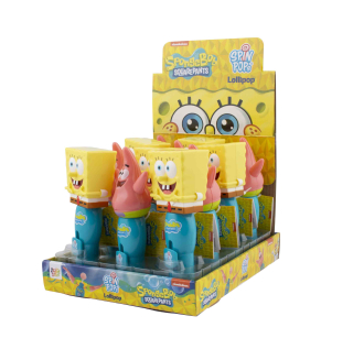 Sponge Bob Spin Pop 3D - zásobník na lízátka s lízátkem 8g
