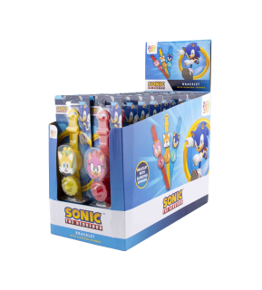 Sonic blinking bracelet - náramek s blikajícím spinnerem a cukrovinkou 10g