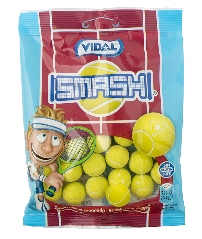 Smash bubble gum bag -žvýkačky tenisový míč  90g