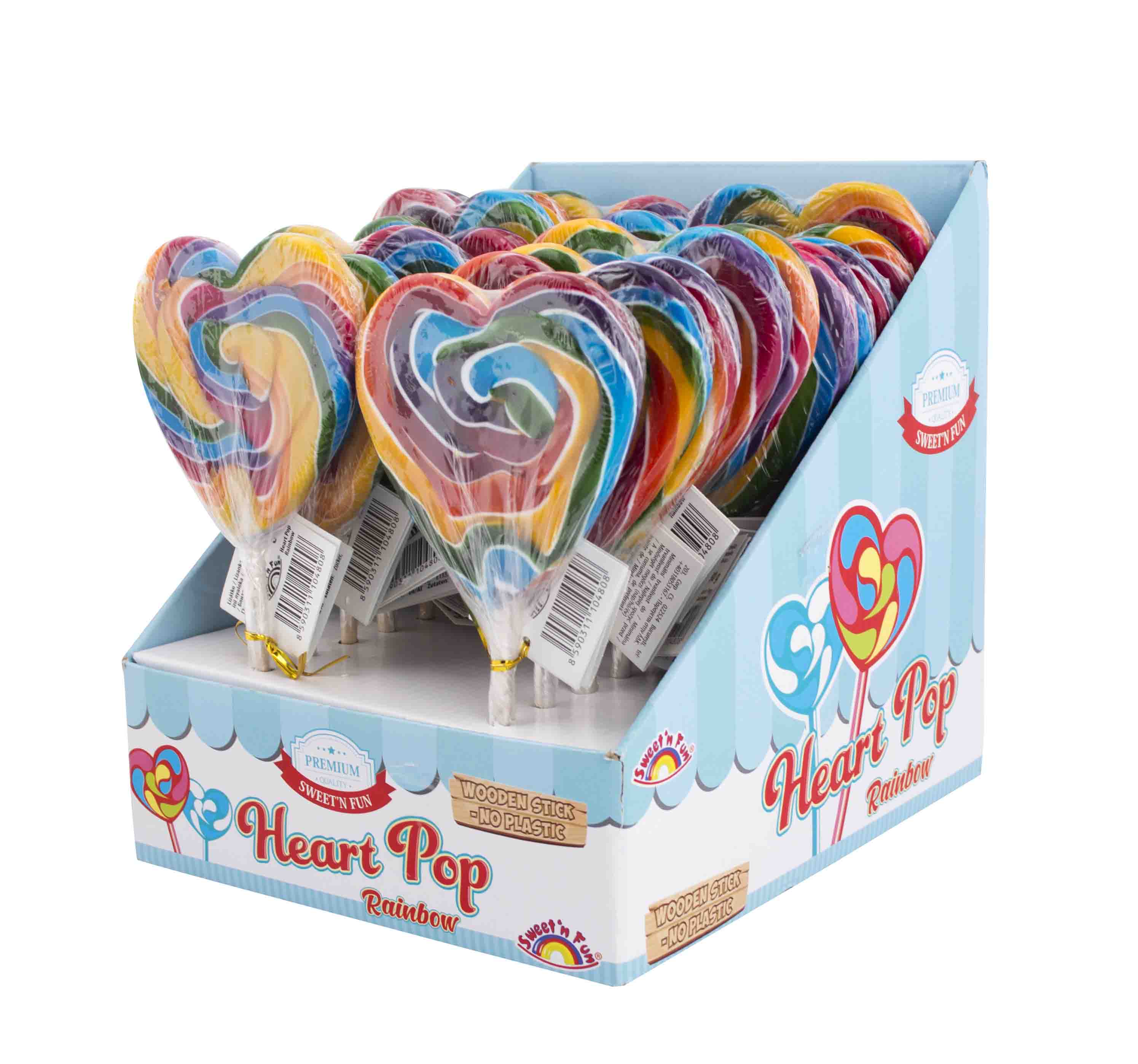 Heart Pop rainbow -  lízátko srdce  80g