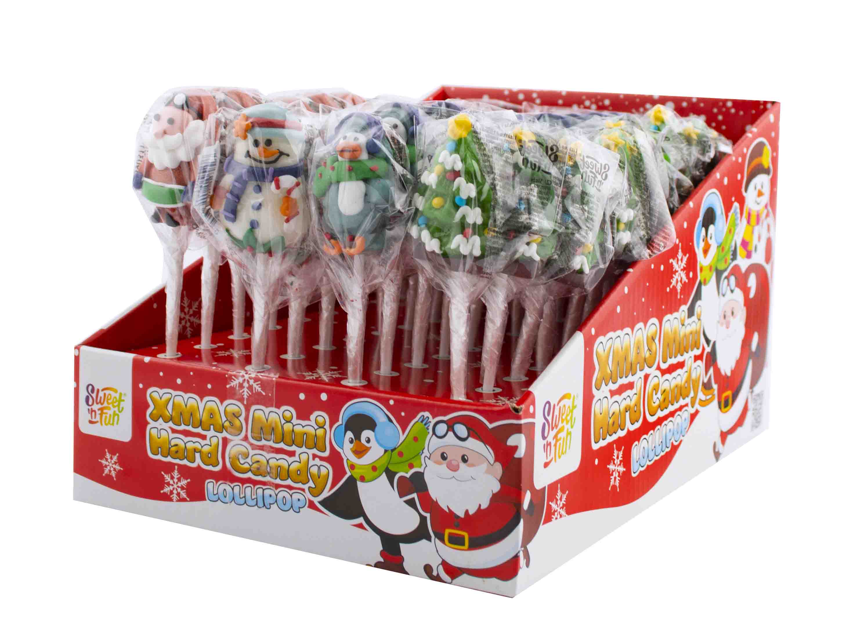 Xmas Hard Candy Mini Lollipops - lízátko figurka 12g