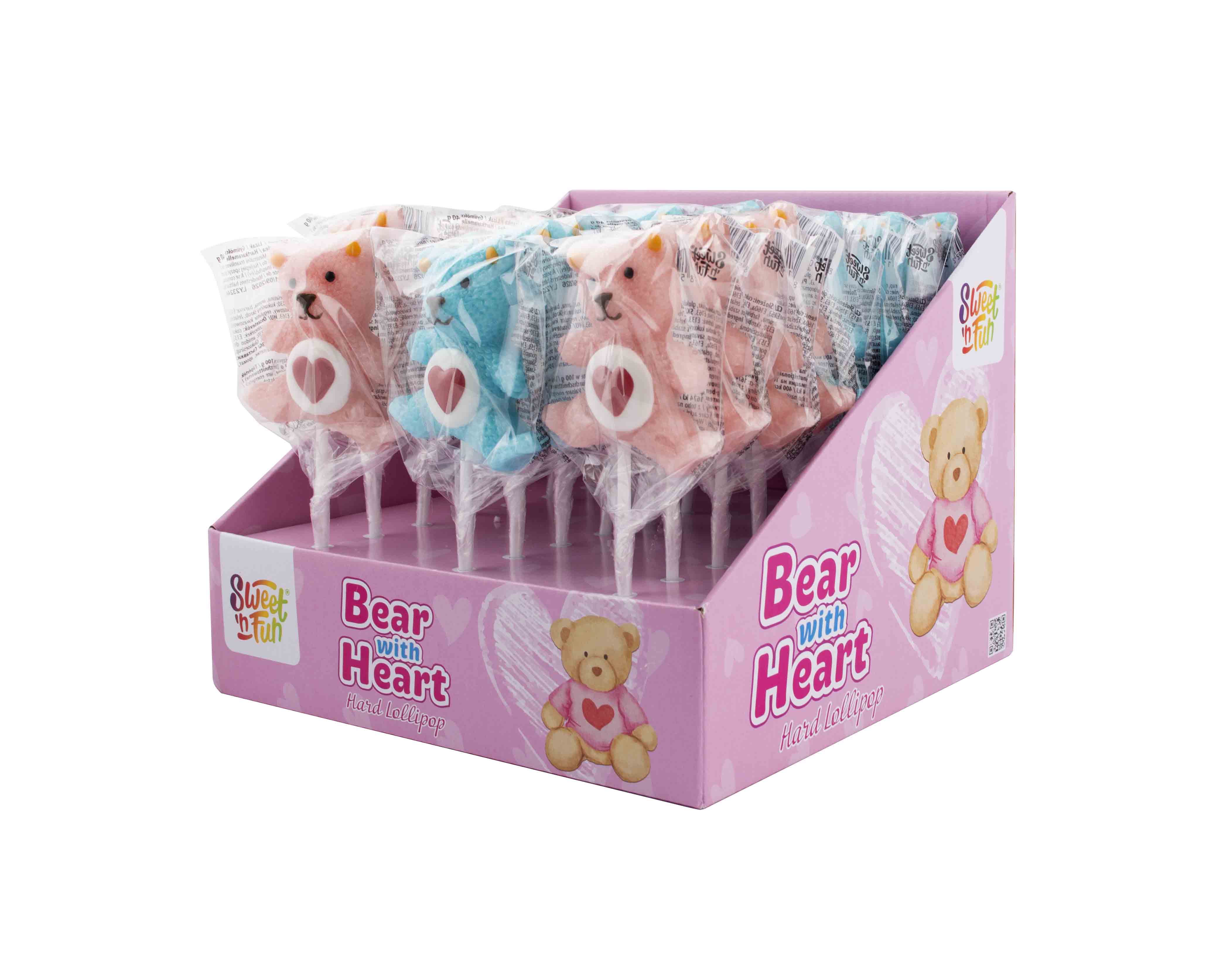 Bear with Heart - lízátko medvídek se srdcem 40g