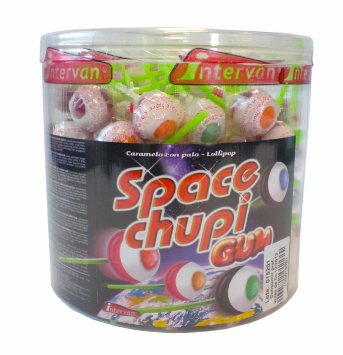 SPACE Chupi Gum - balené lízátko se žvýkačkou 10,5g