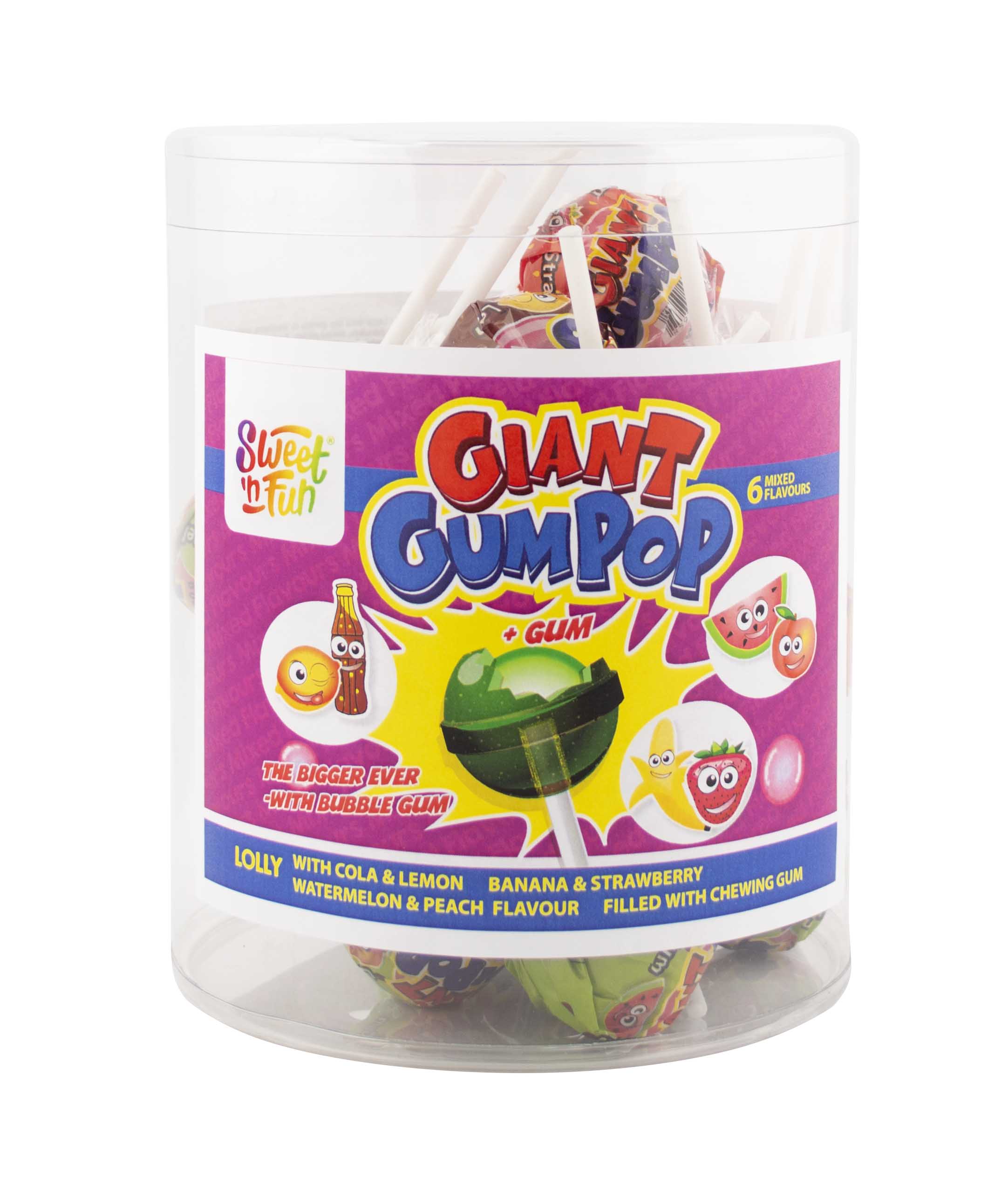 Giant Gum Pop JAR – velké lízátko se žvýkačkou 30g