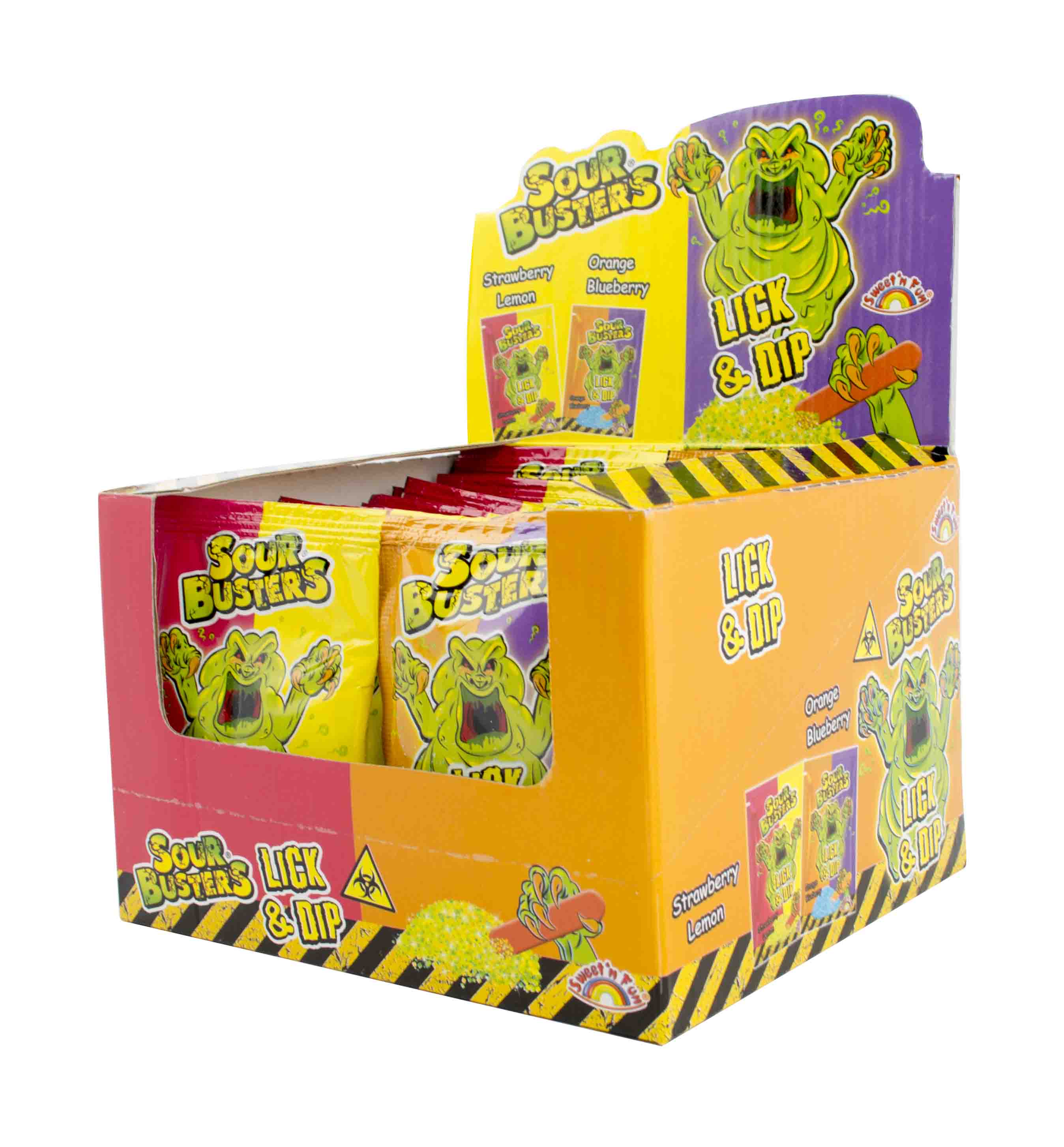 Sour Busters Lick & Dip - lízátko s kyselým práškem 15g