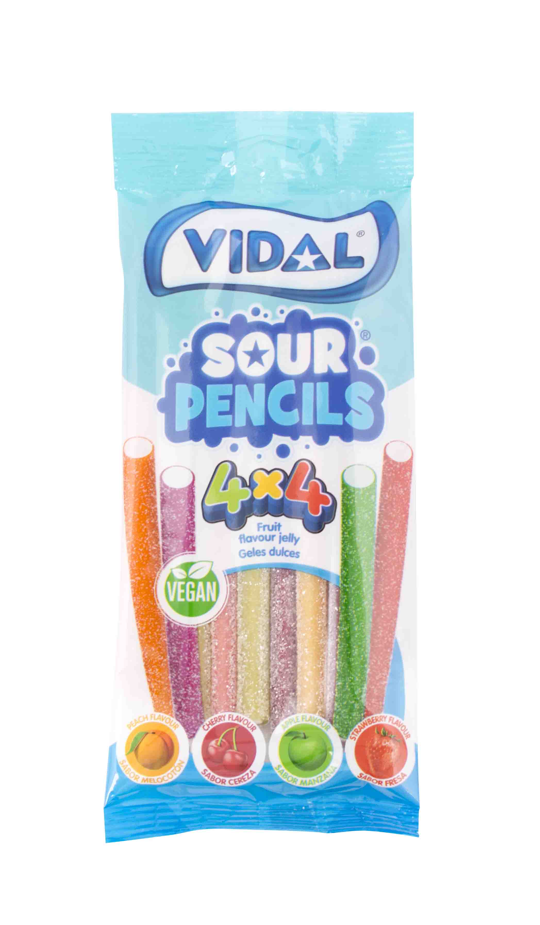 Sour Pencils 4x4 bag -4 příchutě kyselých pendreků 100g