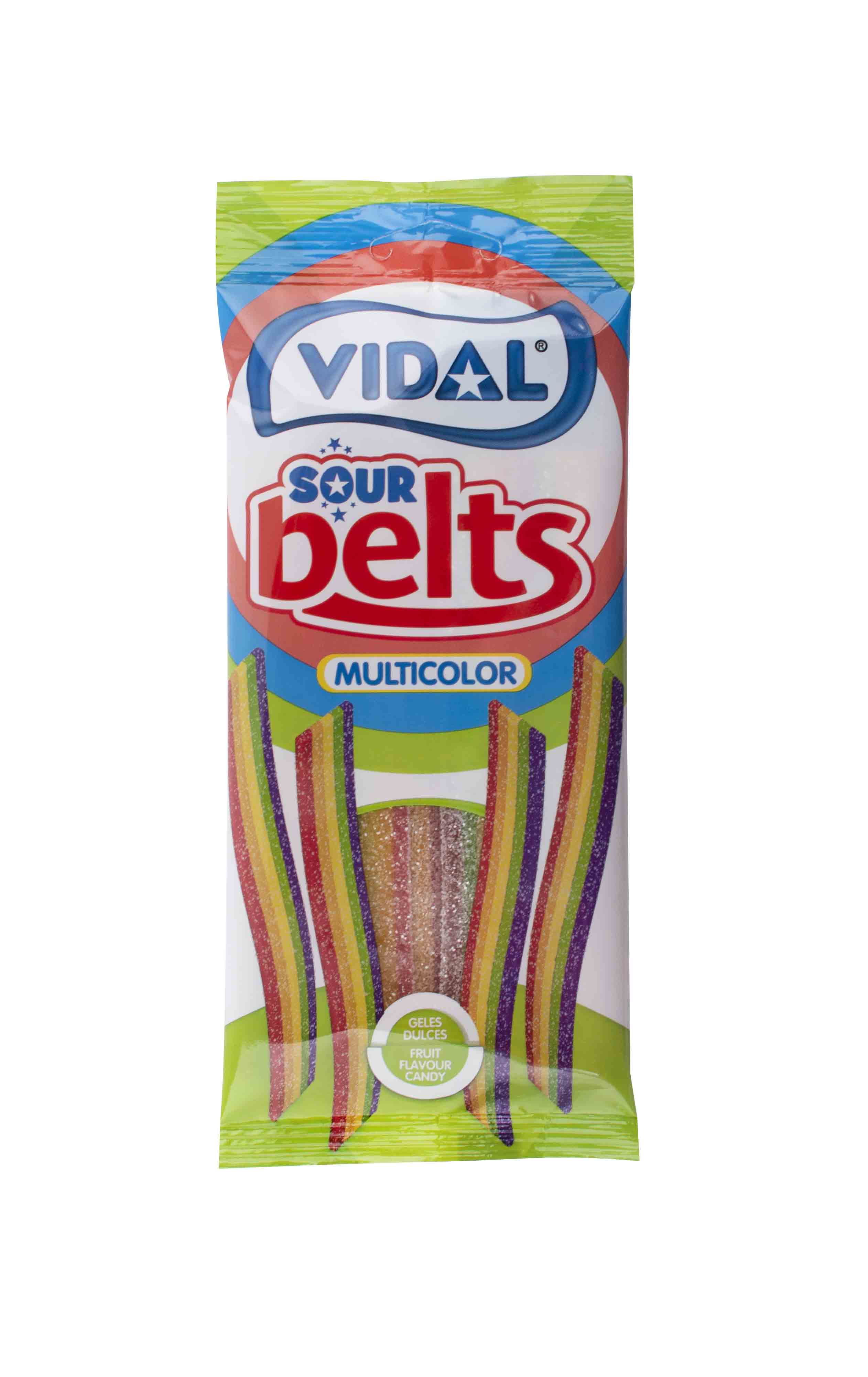 Sour belts 4x4 bag – 4 příchutě kyselých želé pásků 90g