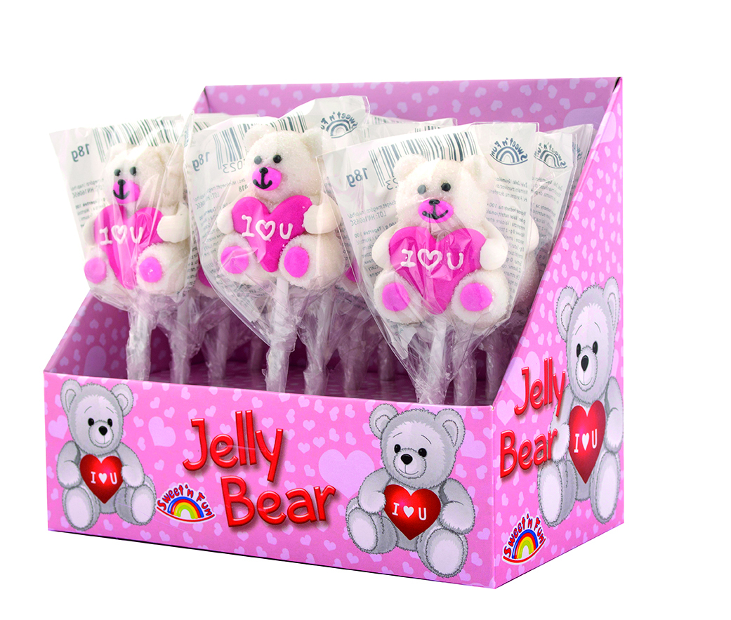 Jelly Bear Pop - lízátko medvídek se srdcem 18g
