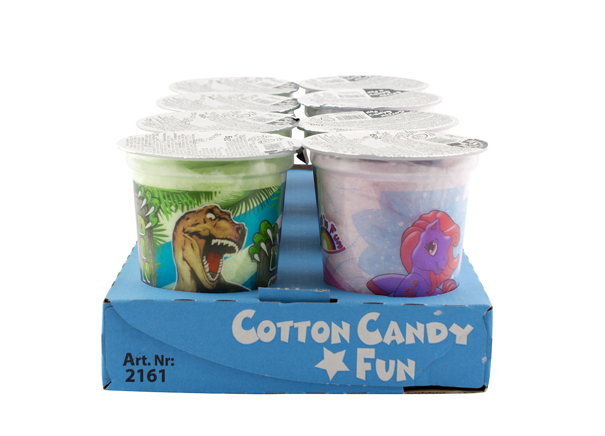 Cotton Candy Cup mixed - cukrová vata v kelímku (Pony, Dino) 20g
