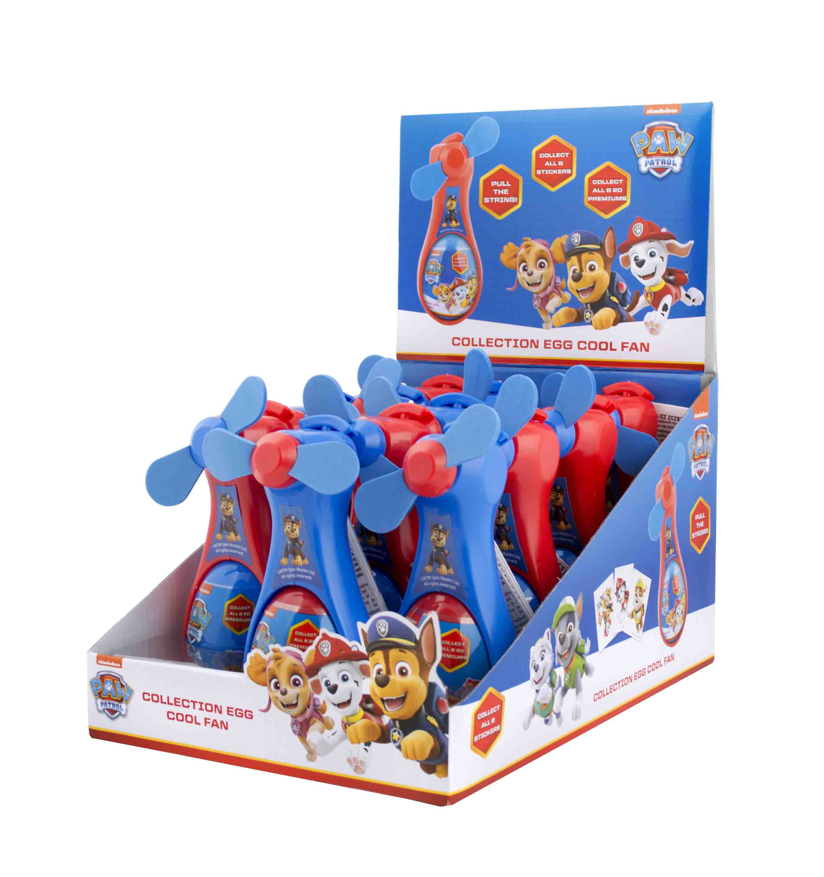 Paw Patrol Collection Egg Cool Fan - větráček + vejce s překvapením a cukrovinkou 10g