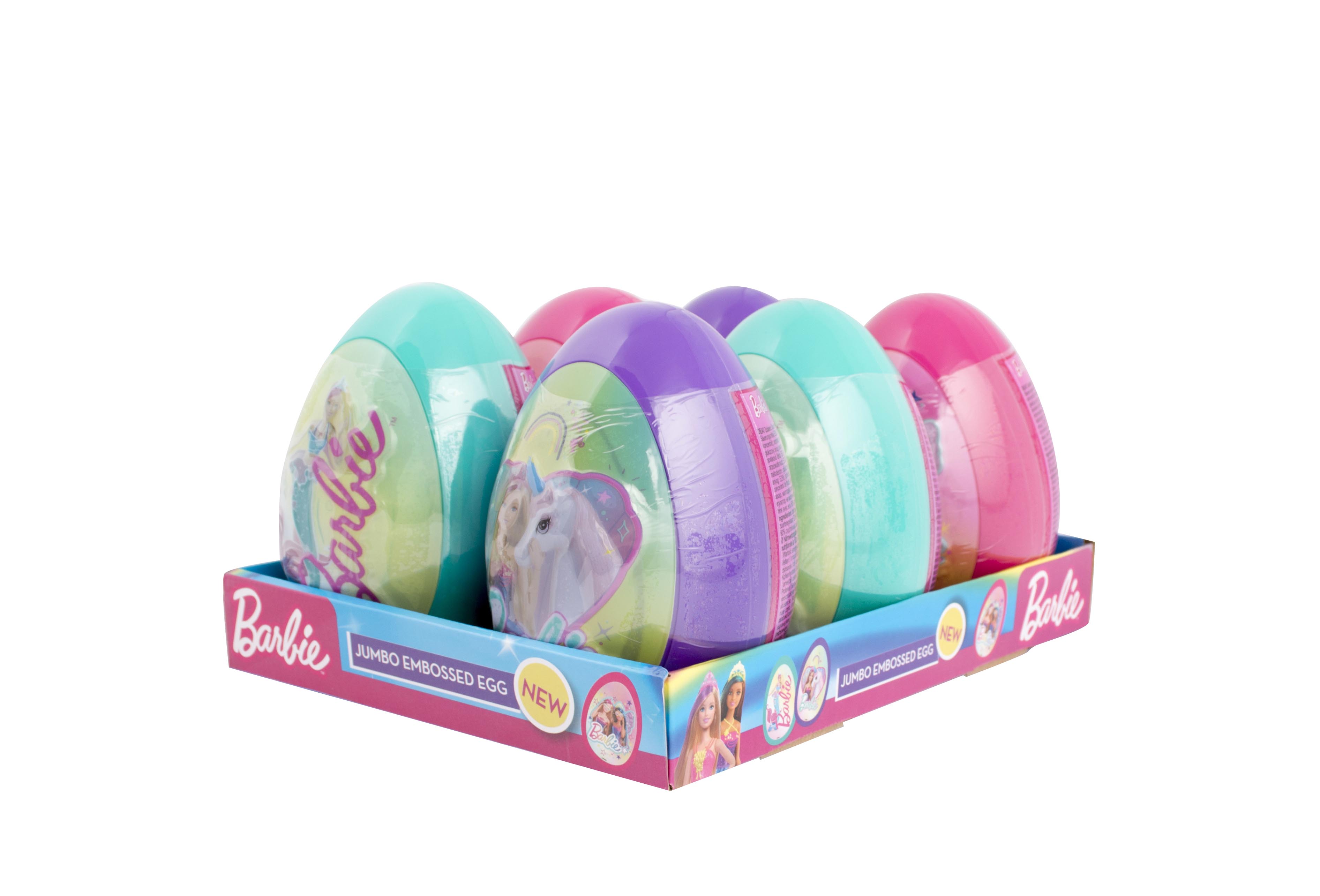 Barbie Jumbo Embossed Egg  - velké vejce překvapením a cukrovinkou 10g
