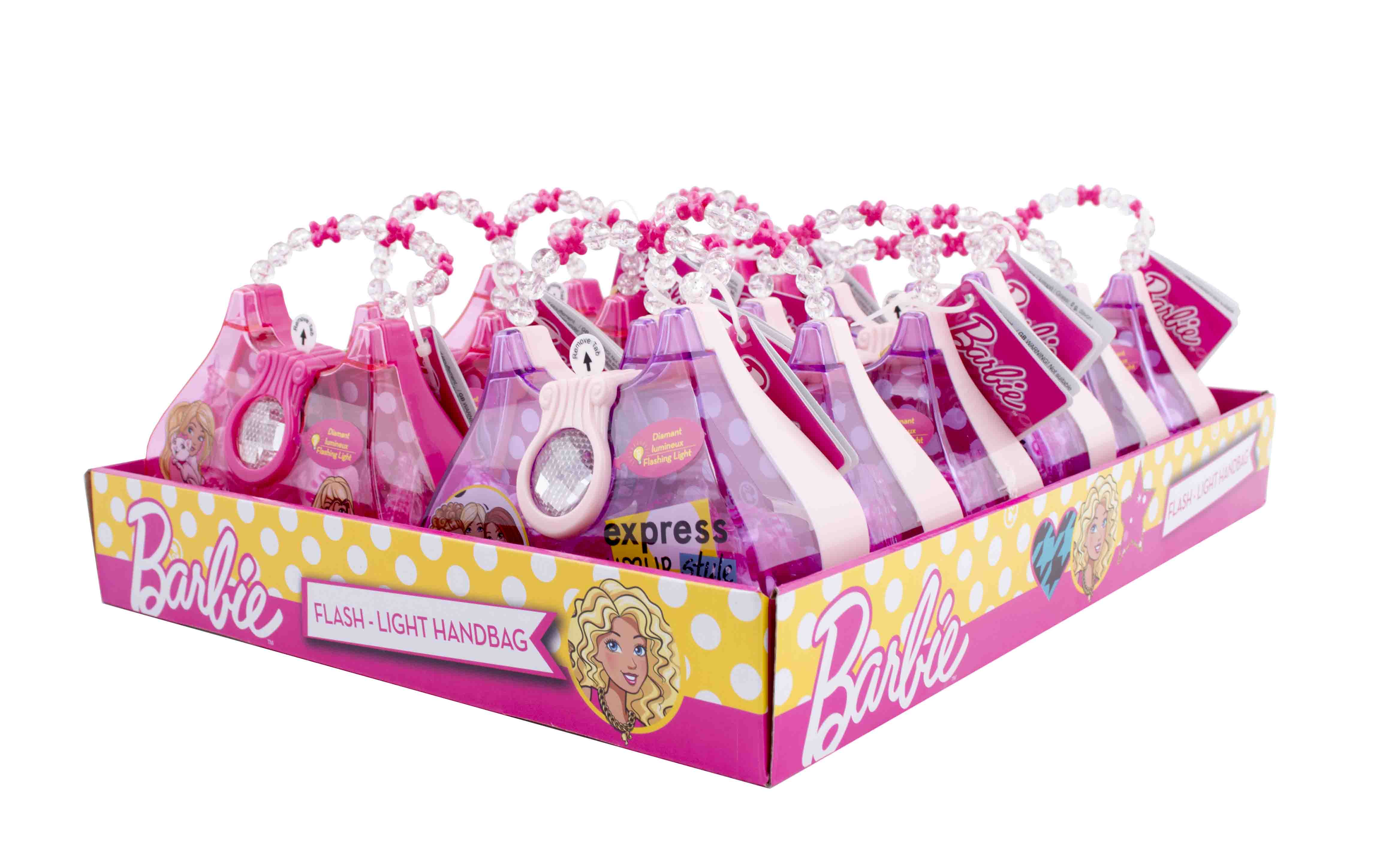 Barbie Flash Light Handbag - svítící kabelka s cukrovinkou 31 g