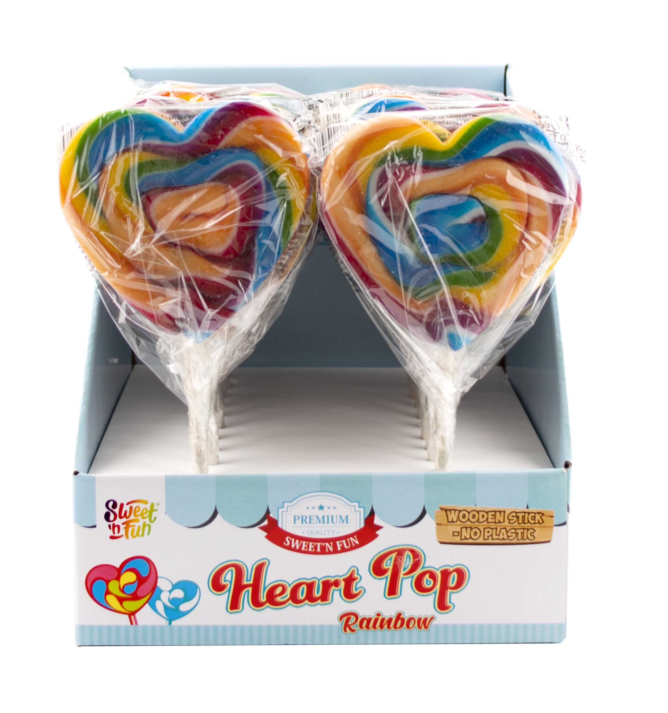 Heart Pop rainbow -  lízátko srdce  80g