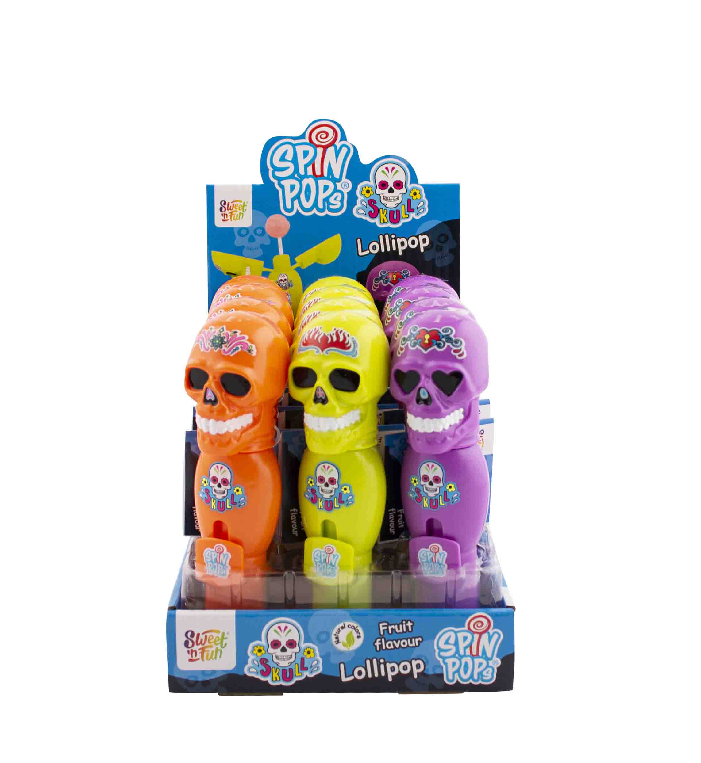 Skull Spin Pop - hračka s lízátkem 8g
