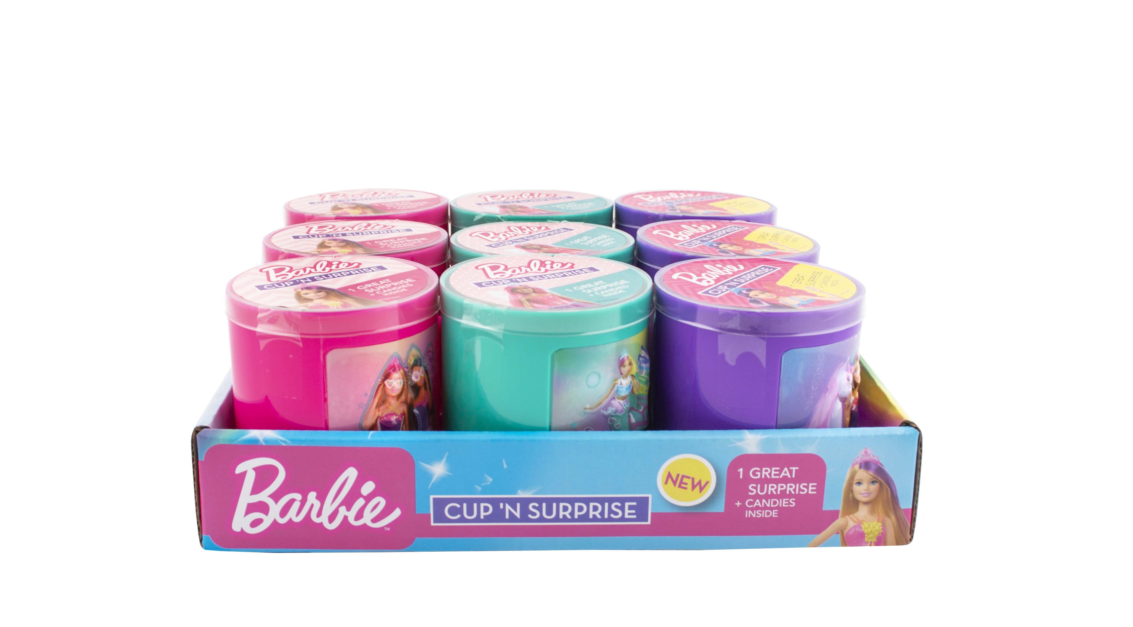 Barbie Candy Cup  – hrníček s reliéfem, překvapením a cukrovinkou 10g