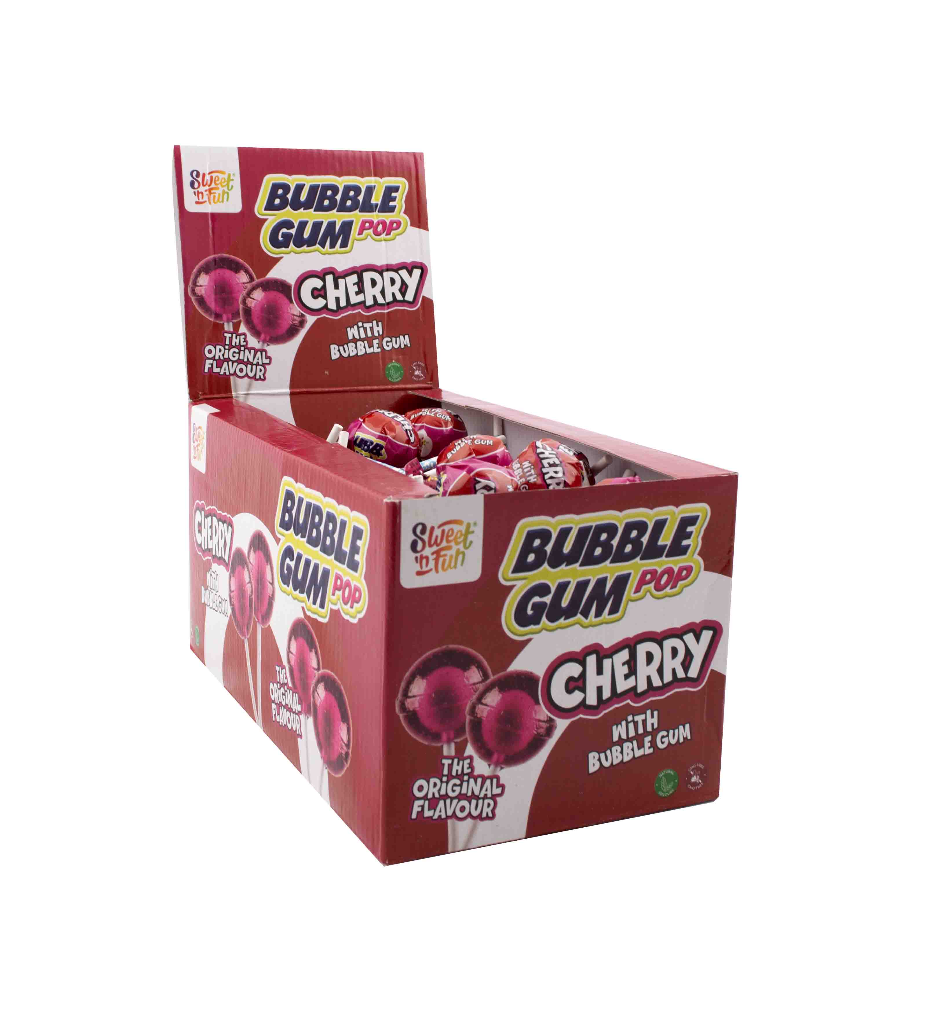 Cherry Bubble Gum Pop - lízátko se žvýkačkou 15g
