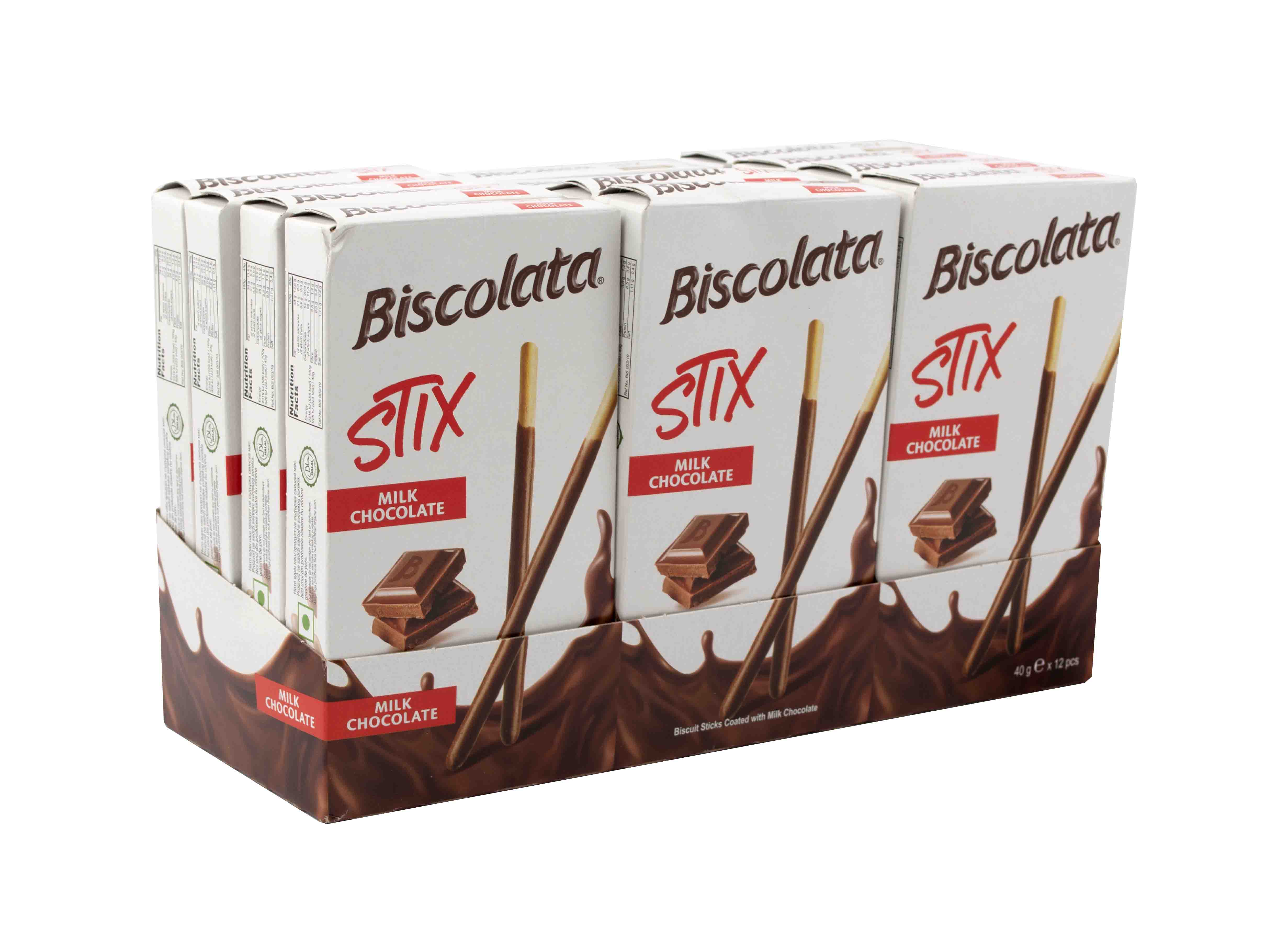 Biscolata Stix Milky - tyčinky máčené v mléčné čokoládě 40g