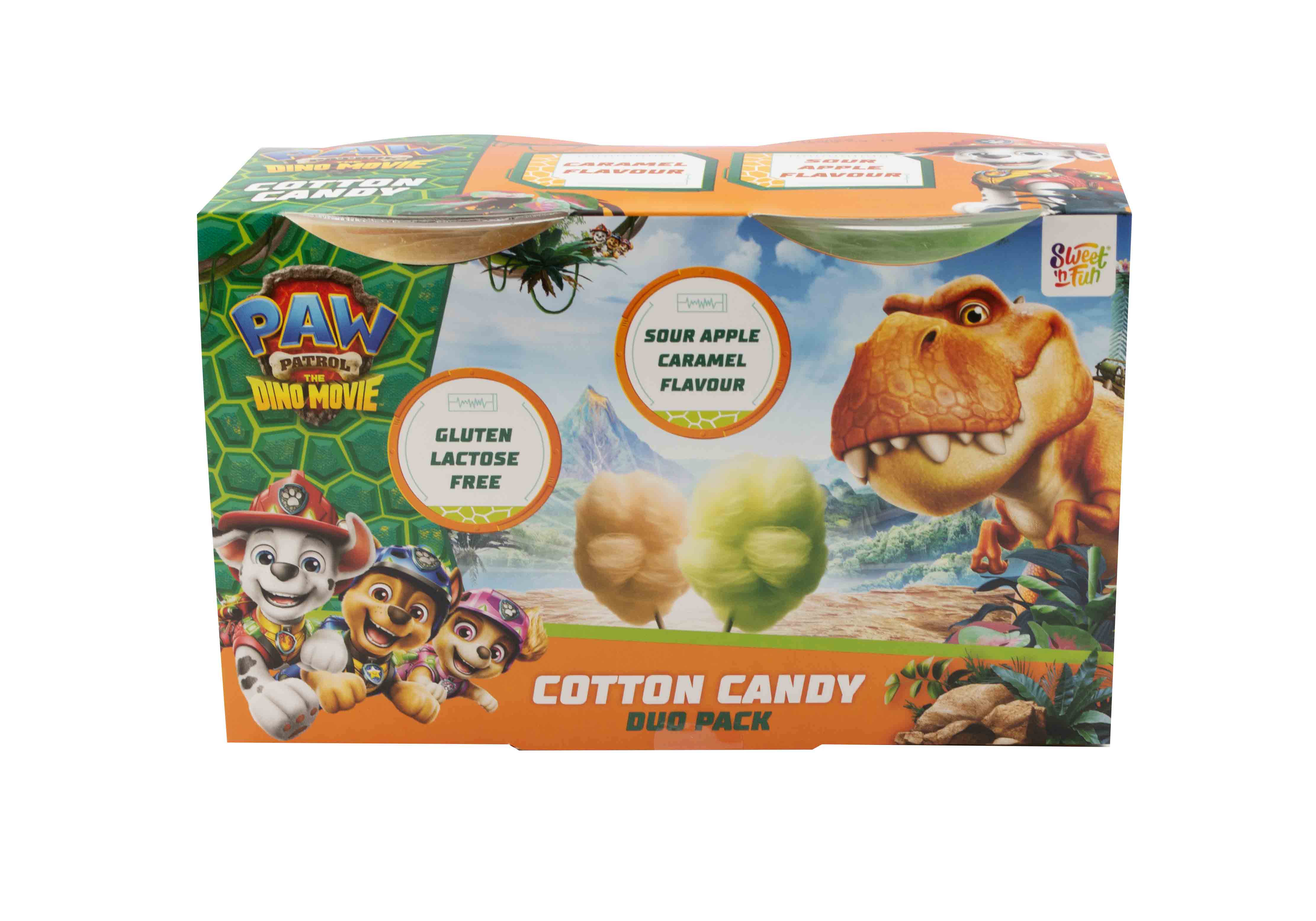 Paw Patrol Dino Movie Cotton Candy - jedlá vata 2pack 40g