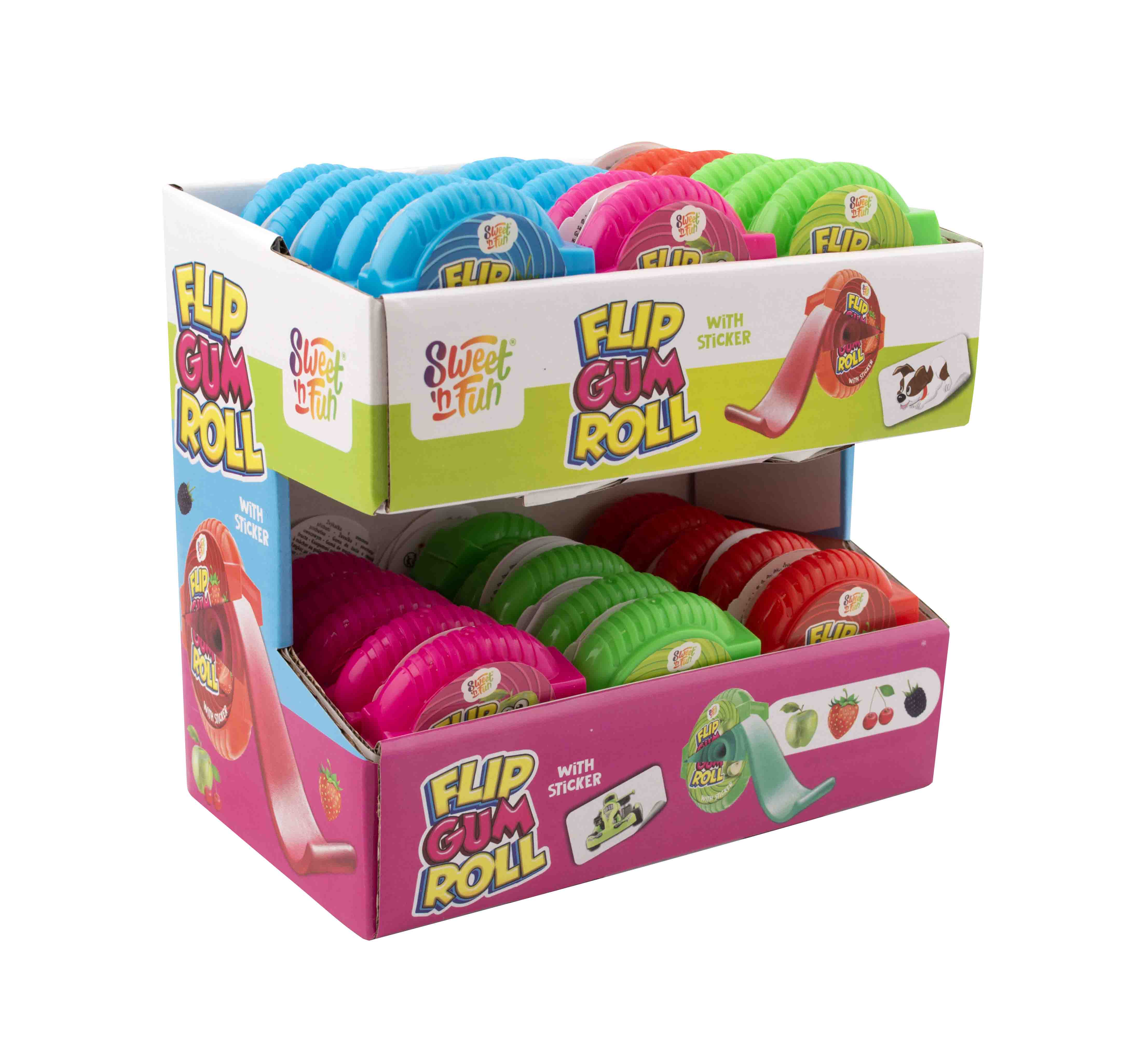 Flip Gum Rolls Double-Decker - roller žvýkačka 16g 