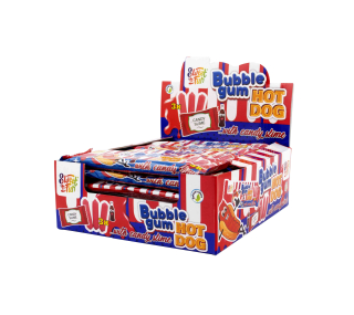 Hot Dog bubble gum - žvýkačka "hot dog s kečupem" 20g