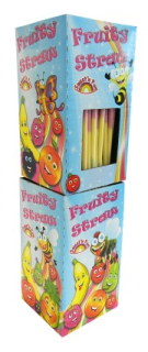 Fruity straws - slámky s ovocným práškem, 40 cm  12g