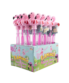 Flamingo Bubble Blower with sound – bublifuk se zvukem a cukrovinkou 5g