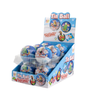 Paw Patrol/Baby Shark tin ball – vánoční ozdoba s cukrovinkou 5g