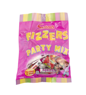 Fizzers party mix - šumivý mix lízátek a ruliček 175g
